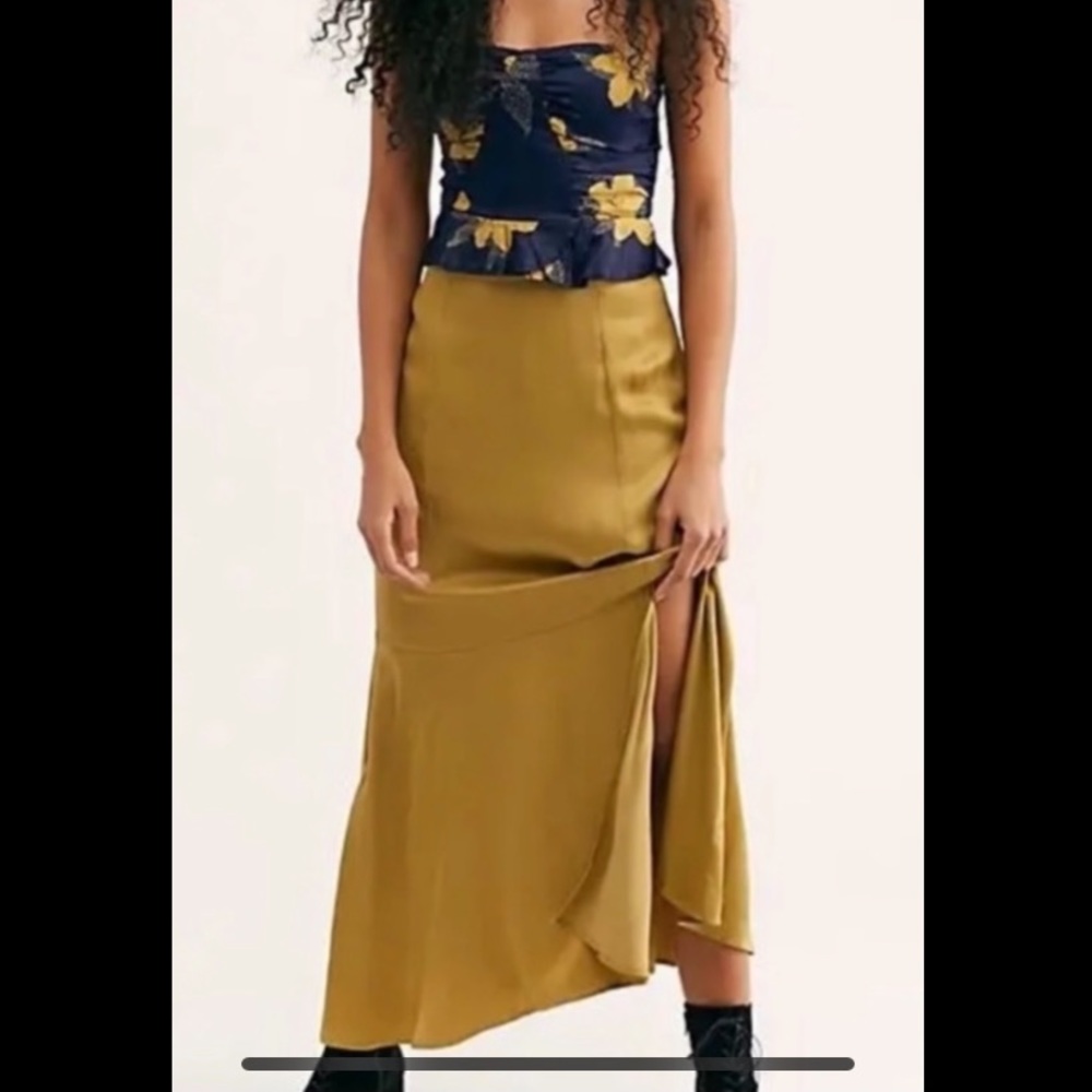 Free People Silk Skirt Set